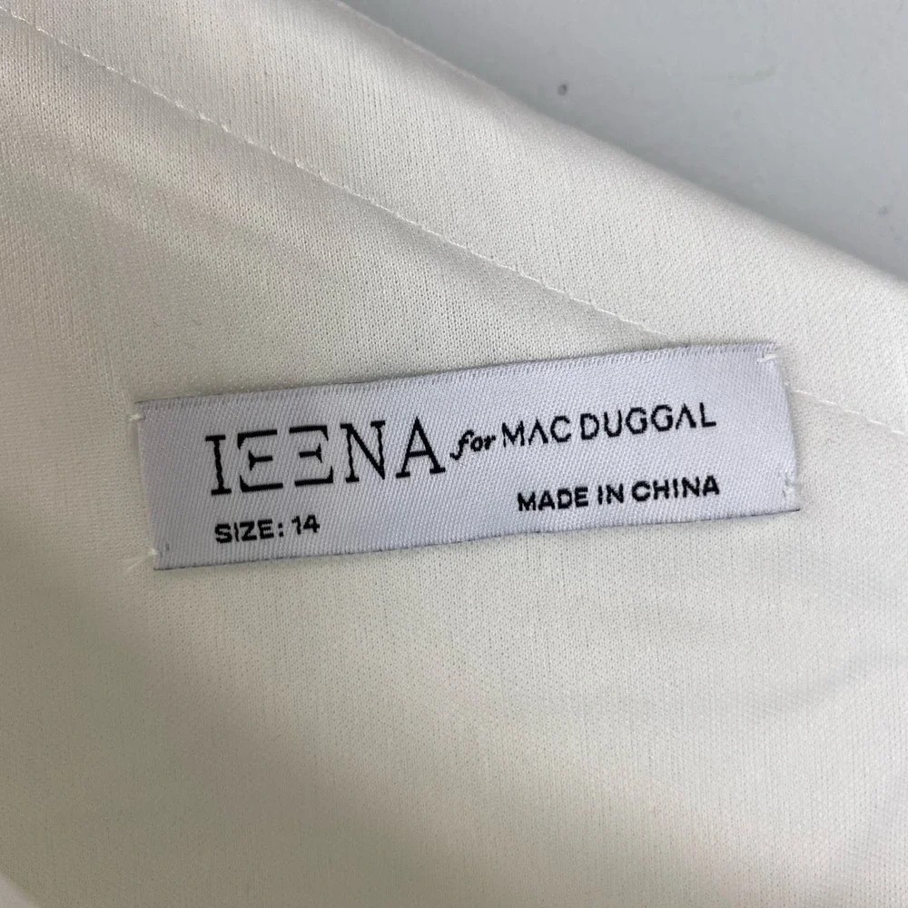 MAC DUGGAL Ieena Draped One Shoulder Satin Gown Size 14 26654 $398 - Picture 11 of 11